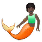 🧜🏿 Emoji Persona Sirena: Tono De Piel Oscuro en Samsung One UI 3.1.1.