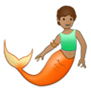 🧜🏽 Emoji Persona Sirena: Tono De Piel Medio en Samsung One UI 3.1.1.