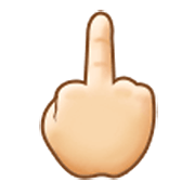 🖕🏻 Emoji Dedo Corazón Hacia Arriba: Tono De Piel Claro en Samsung One UI 3.1.1.