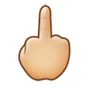 Emoji 🖕🏼 Dito Medio: Carnagione Abbastanza Chiara su Samsung One UI 3.1.1.