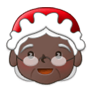 Emoji 🤶🏿 Mamma Natale: Carnagione Scura su Samsung One UI 3.1.1.