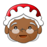 🤶🏾 Emoji Weihnachtsfrau: mitteldunkle Hautfarbe Samsung One UI 3.1.1.