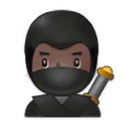 🥷🏿 Emoji Ninja: Tono De Piel Oscuro en Samsung One UI 3.1.1.