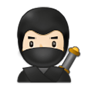 Emoji 🥷🏻 Ninja: Carnagione Chiara su Samsung One UI 3.1.1.
