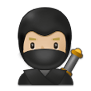 Émoji 🥷🏼 Ninja : Peau Moyennement Claire sur Samsung One UI 3.1.1.