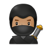 Émoji 🥷🏽 Ninja : Peau Légèrement Mate sur Samsung One UI 3.1.1.