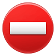 Emoji ⛔ Segnale Di Divieto Di Accesso su Samsung One UI 3.1.1.