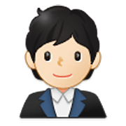 🧑🏻‍💼 Emoji Oficinista Hombre: Tono De Piel Claro en Samsung One UI 3.1.1.