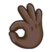 Emoji 👌🏿 Mano Che Fa OK: Carnagione Scura su Samsung One UI 3.1.1.