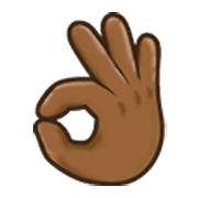 Emoji 👌🏾 Mano Che Fa OK: Carnagione Abbastanza Scura su Samsung One UI 3.1.1.