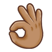 Emoji 👌🏽 Mano Che Fa OK: Carnagione Olivastra su Samsung One UI 3.1.1.