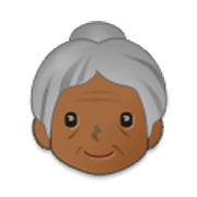 Emoji 👵🏾 Donna Anziana: Carnagione Abbastanza Scura su Samsung One UI 3.1.1.