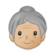 👵🏼 Emoji Anciana: Tono De Piel Claro Medio en Samsung One UI 3.1.1.