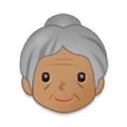 Emoji 👵🏽 Donna Anziana: Carnagione Olivastra su Samsung One UI 3.1.1.
