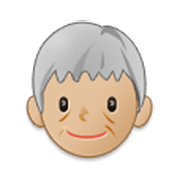 Émoji 🧓🏼 Personne âgée : Peau Moyennement Claire sur Samsung One UI 3.1.1.