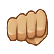 👊🏼 Emoji Puño Cerrado: Tono De Piel Claro Medio en Samsung One UI 3.1.1.