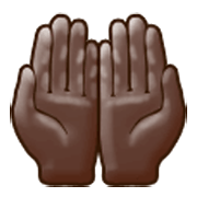 🤲🏿 Emoji Handflächen nach oben: dunkle Hautfarbe Samsung One UI 3.1.1.