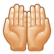 Emoji 🤲🏻 Mani Unite In Alto: Carnagione Chiara su Samsung One UI 3.1.1.
