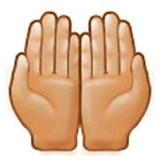 🤲🏼 Emoji Handflächen nach oben: mittelhelle Hautfarbe Samsung One UI 3.1.1.