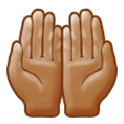 🤲🏽 Emoji Handflächen nach oben: mittlere Hautfarbe Samsung One UI 3.1.1.