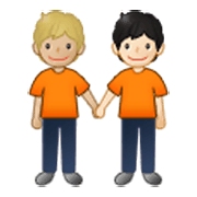 🧑🏼‍🤝‍🧑🏻 Emoji Dos Personas Dándose La Mano: Tono De Piel Claro Medio Y Tono De Piel Claro en Samsung One UI 3.1.1.