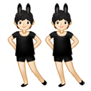 👯🏻 Emoji Personas Con Orejas De Conejo: Tono De Piel Claro en Samsung One UI 3.1.1.