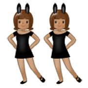 👯🏽 Emoji Personas Con Orejas De Conejo: Tono De Piel Medio en Samsung One UI 3.1.1.