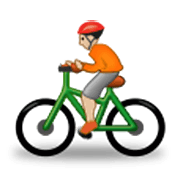 Émoji 🚴🏼 Cycliste : Peau Moyennement Claire sur Samsung One UI 3.1.1.