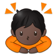 Emoji 🙇🏿 Persona Che Fa Un Inchino Profondo: Carnagione Scura su Samsung One UI 3.1.1.