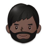 🧔🏿 Emoji  Pessoa: Pele Escura E Barba na Samsung One UI 3.1.1.