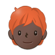 🧑🏿‍🦰 Emoji Persona: Tono De Piel Oscuro, Pelo Pelirrojo en Samsung One UI 3.1.1.