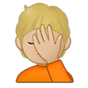 🤦🏼 Emoji sich an den Kopf fassende Person: mittelhelle Hautfarbe Samsung One UI 3.1.1.