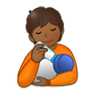 Emoji 🧑🏾‍🍼 Persona Che Allatta: Carnagione Abbastanza Scura su Samsung One UI 3.1.1.