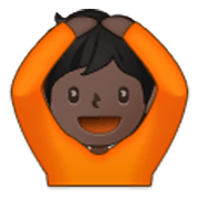 Emoji 🙆🏿 Persona Con Gesto OK: Carnagione Scura su Samsung One UI 3.1.1.