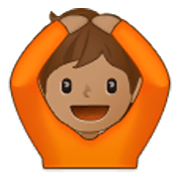 🙆🏽 Emoji Pessoa Fazendo Gesto De «OK»: Pele Morena na Samsung One UI 3.1.1.