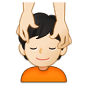 💆🏻 Emoji Person, die eine Kopfmassage bekommt: helle Hautfarbe Samsung One UI 3.1.1.