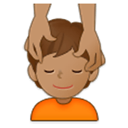 💆🏽 Emoji Pessoa Recebendo Massagem Facial: Pele Morena na Samsung One UI 3.1.1.