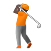 Emoji 🏌🏿 Persona Che Gioca A Golf: Carnagione Scura su Samsung One UI 3.1.1.