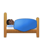 Emoji 🛌🏿 Persona A Letto: Carnagione Scura su Samsung One UI 3.1.1.