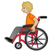 🧑🏼‍🦽 Emoji Person in manuellem Rollstuhl: mittelhelle Hautfarbe Samsung One UI 3.1.1.