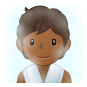 🧖🏾 Emoji Persona En Una Sauna: Tono De Piel Oscuro Medio en Samsung One UI 3.1.1.