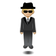 Emoji 🕴🏼 Uomo Con Completo Che Levita: Carnagione Abbastanza Chiara su Samsung One UI 3.1.1.