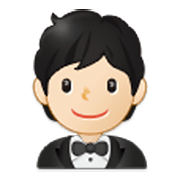 Emoji 🤵🏻 Persona In Smoking: Carnagione Chiara su Samsung One UI 3.1.1.