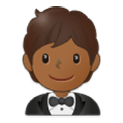 🤵🏾 Emoji Persona Con Esmoquin: Tono De Piel Oscuro Medio en Samsung One UI 3.1.1.