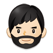 🧔🏻 Emoji Persona Con Barba: Tono De Piel Claro en Samsung One UI 3.1.1.