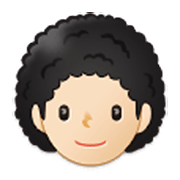 🧑🏻‍🦱 Emoji Erwachsener: helle Hautfarbe, lockiges Haar Samsung One UI 3.1.1.