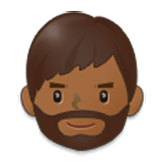 🧔🏾 Emoji Persona Con Barba: Tono De Piel Oscuro Medio en Samsung One UI 3.1.1.