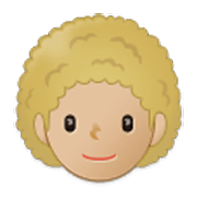 🧑🏼‍🦱 Emoji Pessoa: Pele Morena Clara E Cabelo Cacheado na Samsung One UI 3.1.1.