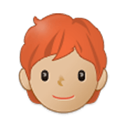 Emoji 🧑🏼‍🦰 Persona: Carnagione Abbastanza Chiara E Capelli Rossi su Samsung One UI 3.1.1.