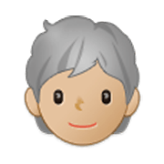 Emoji 🧑🏼‍🦳 Persona: Carnagione Abbastanza Chiara E Capelli Bianchi su Samsung One UI 3.1.1.